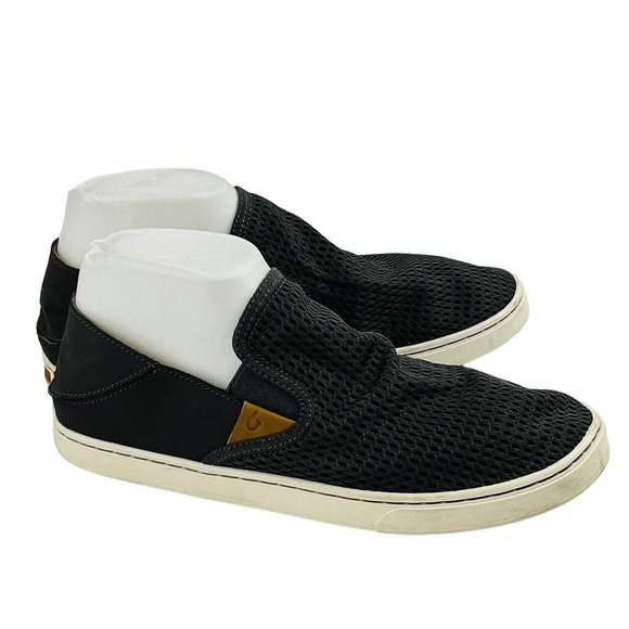 Womens‎ 9.5 OluKai Pehuea Slip On Sneakers Pavement Gray Mesh Lightweight - Picture 1 of 9